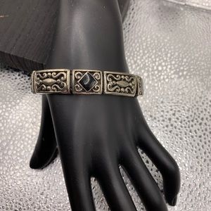 Vintage Style Silver and Black Bracelet